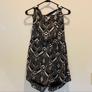Charlotte Russe Black/White Halter Romper